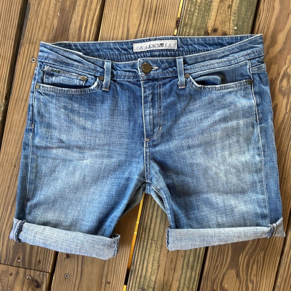 Joe's Jeans Blue Denim Cutoff Shorts - Slightly Stretchy - Women's Size 30